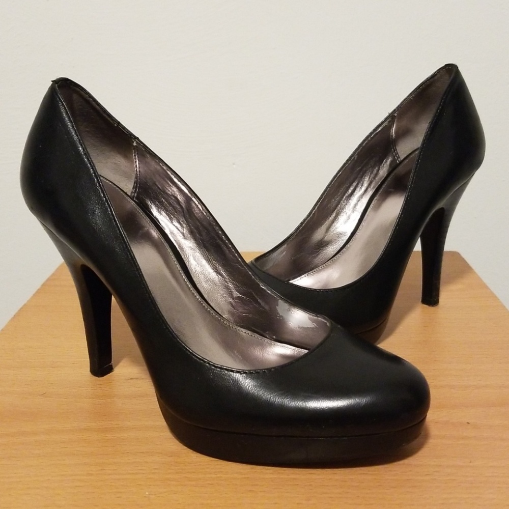 Black Leather Alfani High Heels